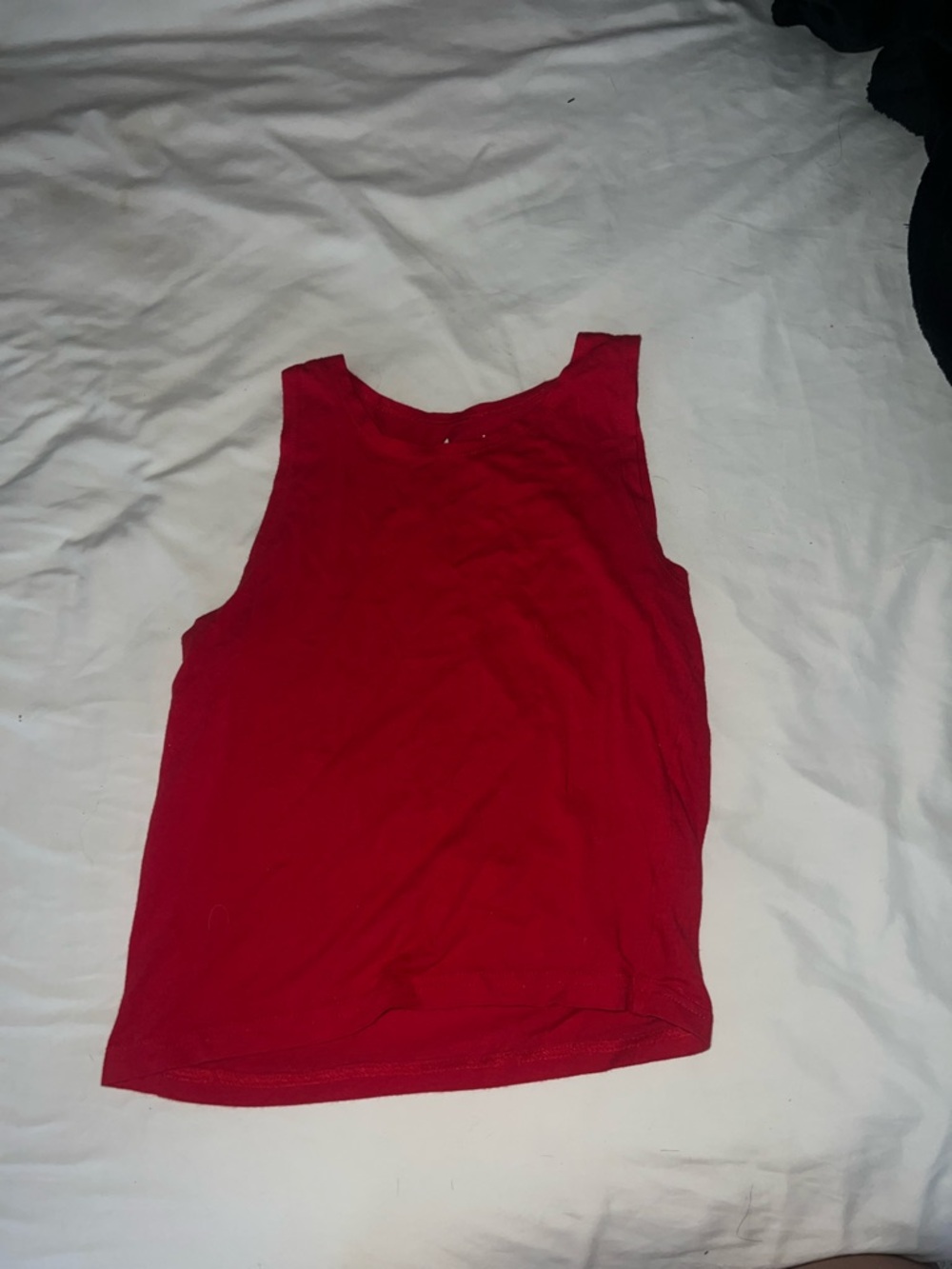 medium red soft tank top